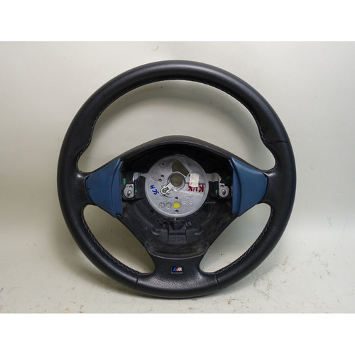 2000-2002 BMW Z3 M Roadster Coupe Factory Sports Leather Steering Wheel Blue OEM