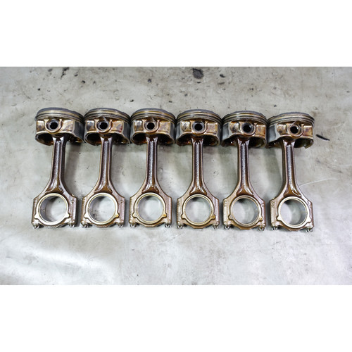 01-06 BMW M54 2.5L 6-Cylinder Engine Piston and Connecting Rod Set of 6 OEM