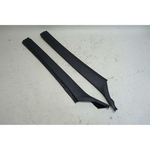 82-88 BMW E28 5-Series Factory A- Pillar Column Windshield Trim Covers Black OEM
