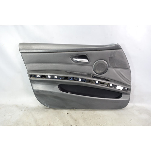 2006-2008 BMW E90 3-Series E91 4dr Left Front Int Door Panel Trim Skin Black OEM