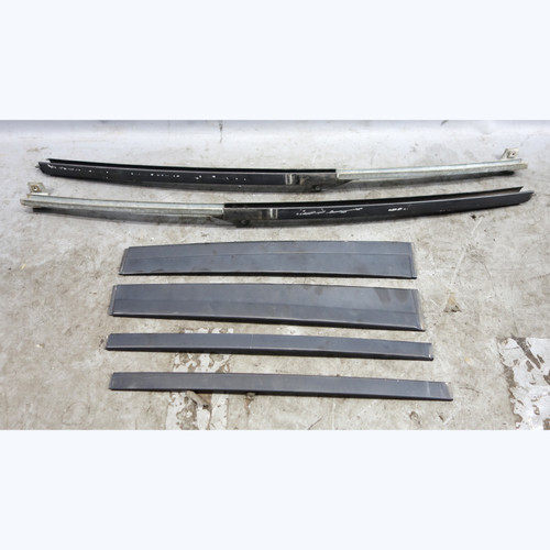 1982-1988 BMW E28 5-Series Sedan Exterior Door Window Trim Set Black OEM