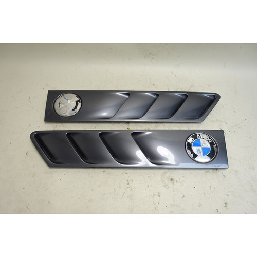 1996-2002 BMW Z3 Roadster Coupe Side Cowl Hood Grille Pair Steel Grey OEM
