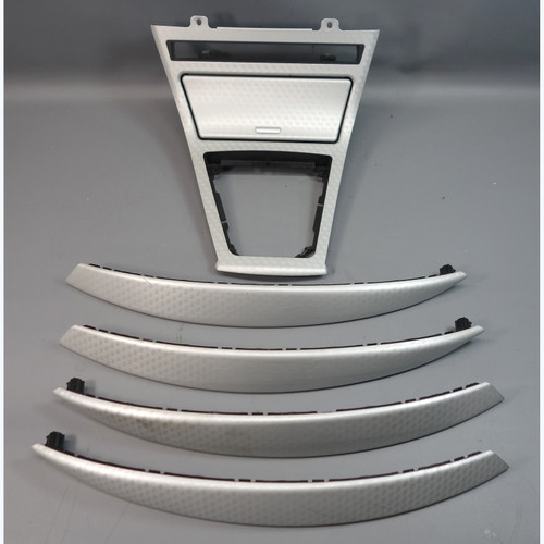 04-06 BMW E83 X3 Factory Interior Trim Finisher Cover Set Aluminum Cloud Cut OEM