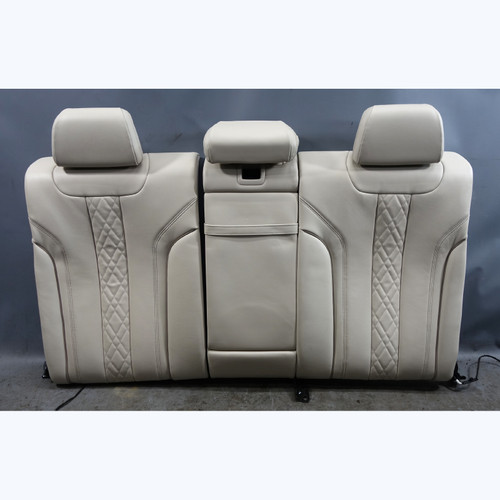 17-23 BMW G30 5-Series Sedan Folding  Rear Seat Backrest Ivory White Nappa OEM