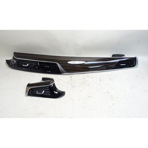 17-23 BMW G30 5-Series F90 Factory Front Dashboard Wood Trim Fine Line Ridge OEM