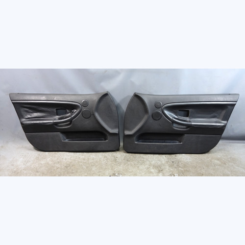 92-98 BMW E36 3-Series Sedan Front Interior Door Panel Card Pair Black Nappa OEM