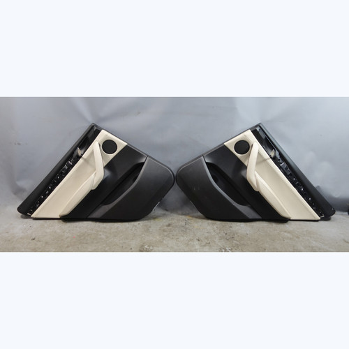 2011-2017 BMW F25 X3 Rear Interior Door Panel Trim Pair Oyster Beige Leather OEM