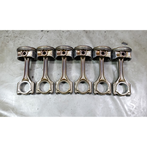 01-06 BMW M54 2.5L 6-Cylinder Engine Piston and Connecting Rod Set of 6 OE
