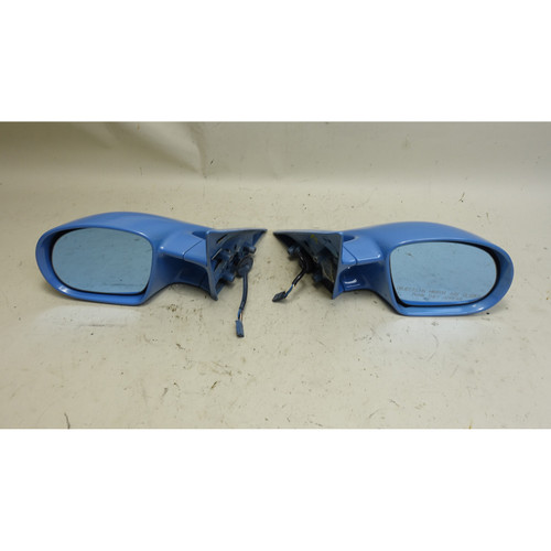 95-99 BMW E36 M3 Outside M Side Mirror Pair Painted Light Blue Left Right OEM