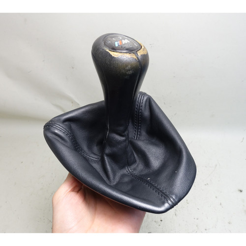Damaged 08-13 BMW E9x M3 ///M 6-Spd Manual Shift Knob Boot Black Illuminated OEM