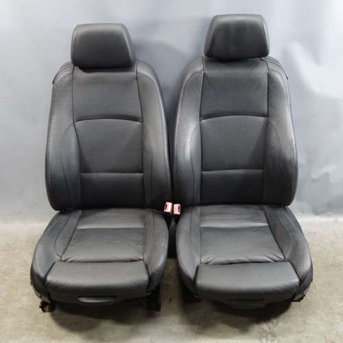2009-2013 BMW E82 1-Series Coupe Factory Front Sport Seat Pair Black Leather OEM