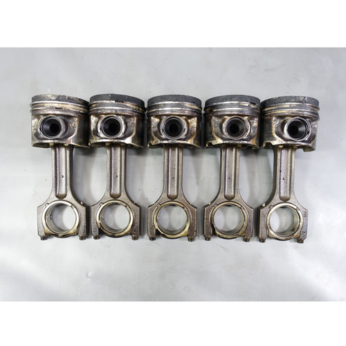 09-13 BMW E70 X5 E90 335d M57 6Cyl Diesel Piston and Connecting Rod Set of 5 OEM