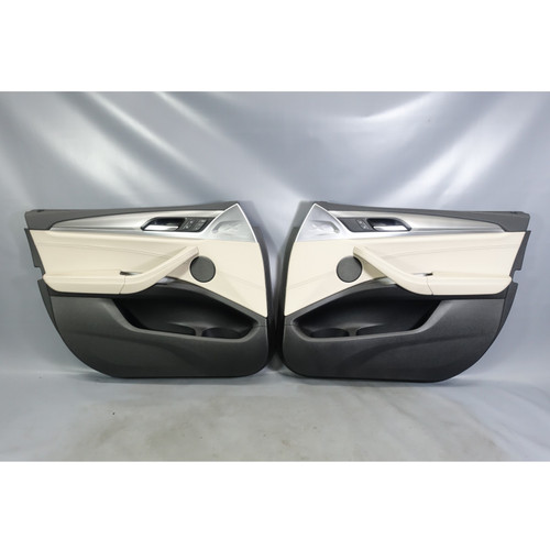 20-24 BMW F97 X3M G01 X3 X4 Front Interior Door Panel Trim Pair Oyster Beige OEM