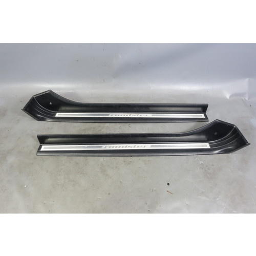 1996-2002 BMW Z3 Roadster Factory Entrance Door Sill Cover Pair Chrome OEM