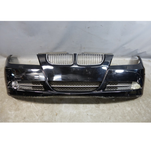 Damaged 06-08 BMW E90 E91 3-Series 4door Factory Front Bumper Cover Black OEM