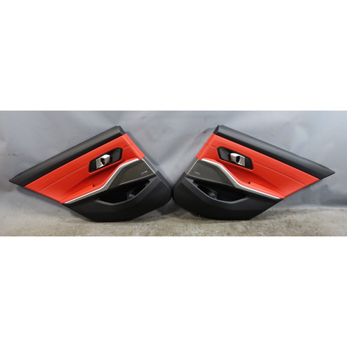 19-25 BMW G80 M3 G20 3-Series Rear Interior Door Card Panel Fiona Red Leather OE