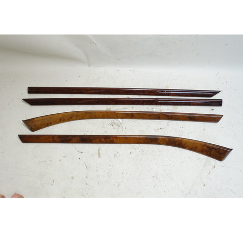 97-03 BMW E39 5-Series Factory Door Wood Trim Finisher Set Vavona Front Rear OEM