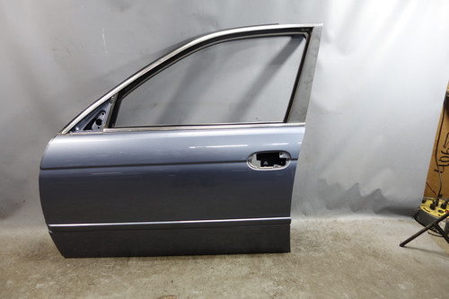 1997-2003 BMW E39 5-Series Left Front Drivers Door Shell Steel Blue OEM