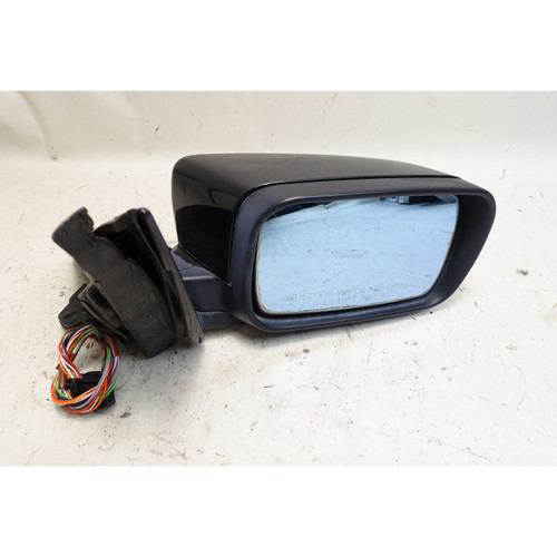 1999-2003 BMW E39 5-Series Right Outside Side Mirror Jet Black Memory OEM