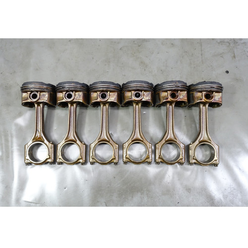BMW E46 3-Series Z3 323i 2.5L M52TU 6-Cylinder Piston and Rod Set of 6 OEM