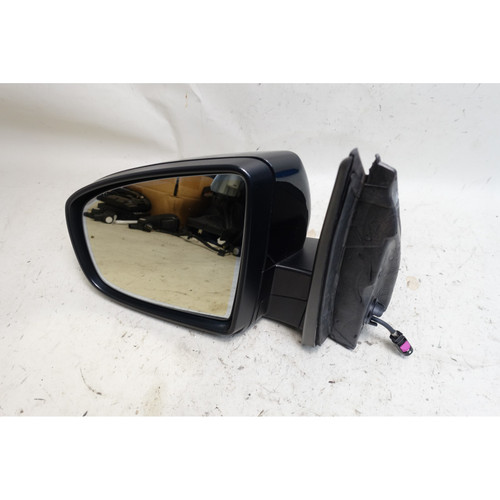 07-13 BMW E70 X5 Left Power-Fold Side Mirror Top View Camera Black Sapphire OEM