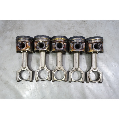 09-13 BMW E70 X5 E90 335d M57 Diesel 6Cyl Piston and Connecting Rod Set of 5 OEM