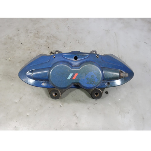 Damaged BMW F30 3-Series F32 Factory Right Front M Sports Blue Brake Caliper OEM