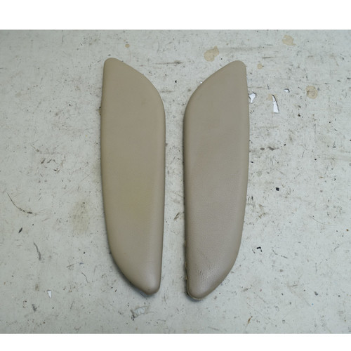 Damaged 03-08 BMW Z4 E85 E86 Front Console Knee Pad Trim Pair Beige Leather OEM