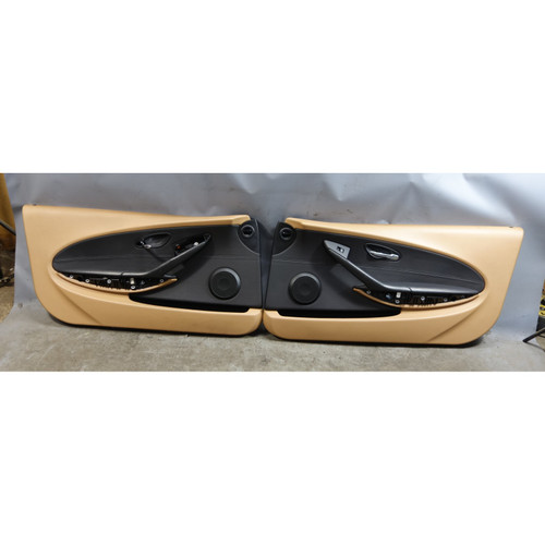 08-10 BMW E63 E64 650i Front Interior Door Card Panel Trim Pair