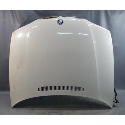 Damaged 03-06 BMW E46 3-Series 2dr Late Model Front Hood Cover Alpine White OE