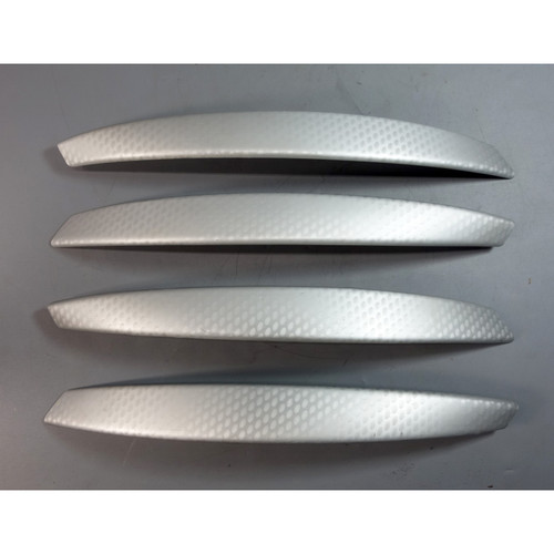 2004-2006 BMW E83 X3 Interior Door Grab Handle Cloud Cut Aluminum Trim OEM