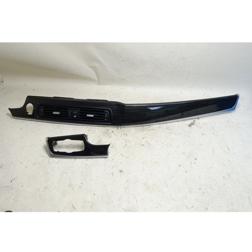 BMW F10 5-Series Front Dashboard Wood Trim Pair Fine Line Anthracite 2011-2016