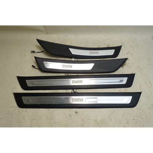 14-16 BMW F10 5-Series Sedan Illuminated Door Sill Entry Cover Set OEM