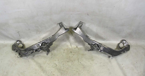 BMW E92 E93 3-Series 2dr Front Headlight Support Bracket Frames w Washer Nozzles