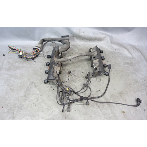 Damaged 1999 BMW E39 540i M62TU V8 Engine Wiring Harness OEM