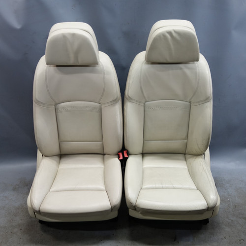 14-16 BMW F10 5-Series F07 Front Comfort Seat Pair Ivory White Napa Leather OEM