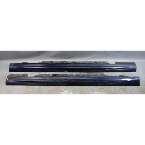 Damaged 00-06 BMW E46 3-Series Coupe Convertible Side Skirt Pair Orient Blue OEM
