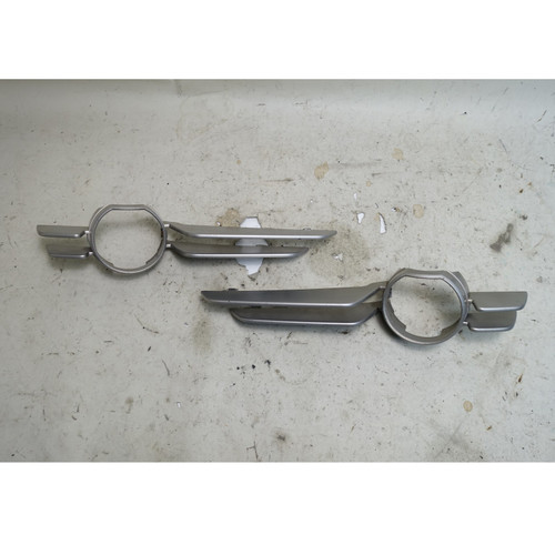 2000-2003 BMW E46 3-Series Coupe Front Bumper Fog Light Trim Pair Titanium OEM