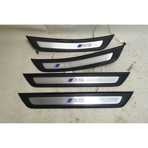 18-23 BMW F90 M5 Illuminated Door Sill Cover Entry Set Front Rear Factory OEM