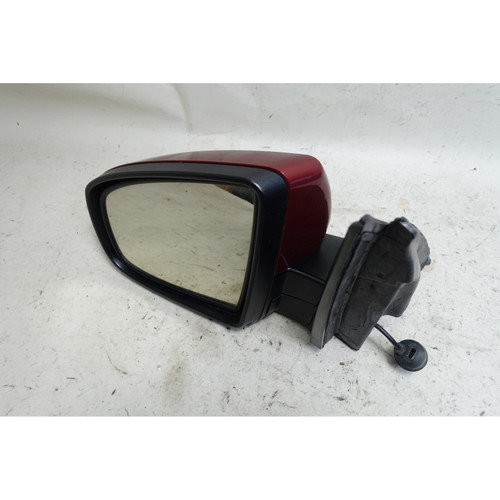 BMW E70 X5 Left Power-Fold Side Mirror Vermilion Red A82 Top View 2007-2013 OEM