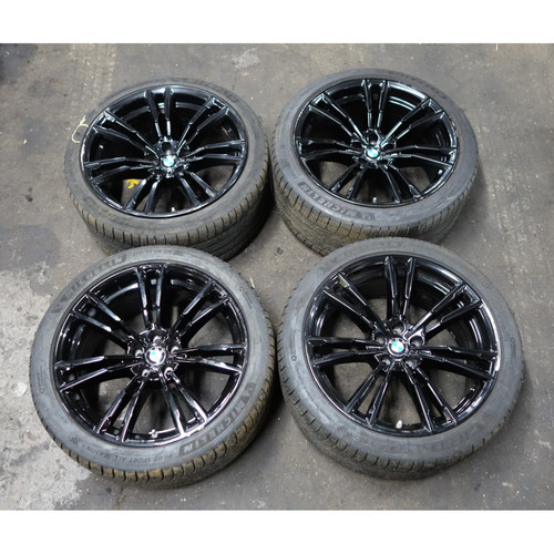 18-23 BMW F90 M5 20" Style 706M Wheels w/ Tires Black 5x112 Staggered Rims OEM