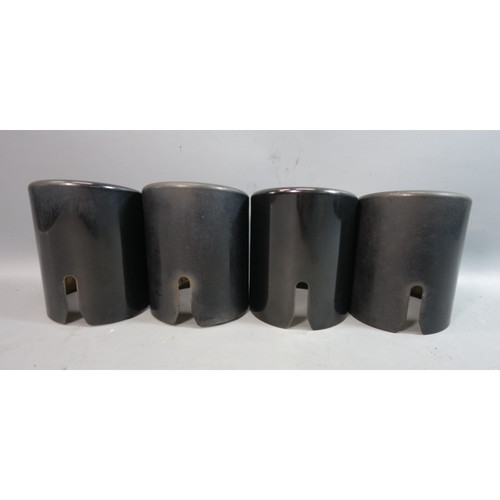 18-20 BMW F90 M5 M-Sport Exhaust Tip Set Black OEM