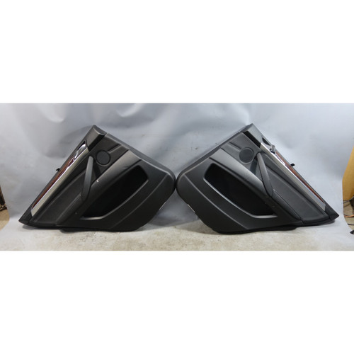 2009-2013 BMW E70 X5 SAV Rear Interior Door Panel Trim Pair Black