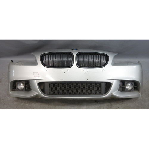 14-16 BMW F10 5-Series LCI Front M-Sport Bumper Trim Cover Glacier Silver OEM