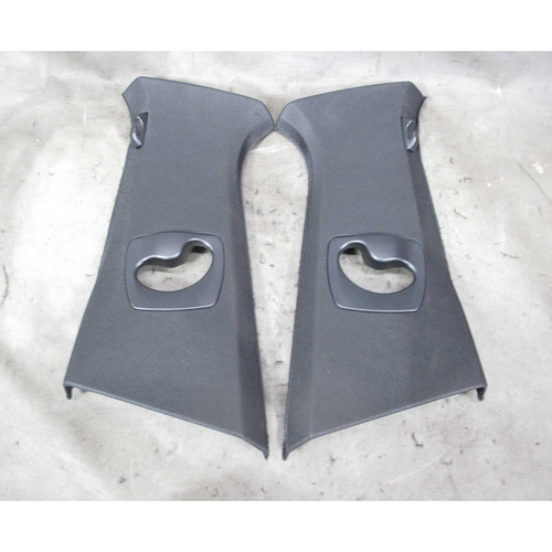 2011-2016 BMW F10 5-Series Sedan Upper B- Pillar Column Cover Pair Black OEM