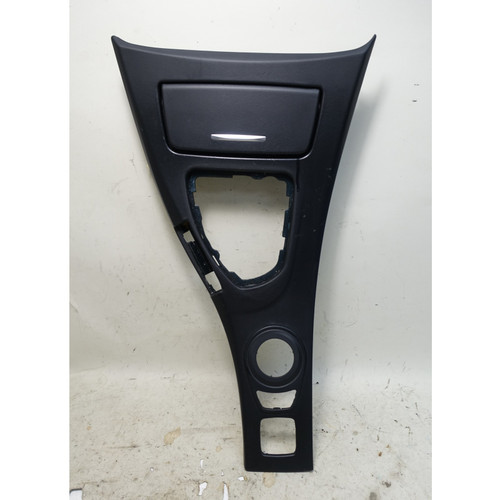 08-13 BMW E93 M3 Convertible Manual Center Console Cover Trim Black Leather OEM