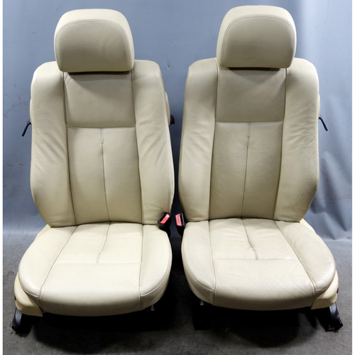 2004-2010 BMW E63 6-Series Front Basic Seat Pair Left Right Biege Dakota Leather