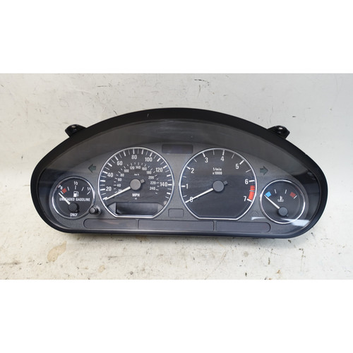 BMW Z3 M52TU 2.3 2.8 Instrument Cluster Chrome Rings 1999-2000 164k OEM