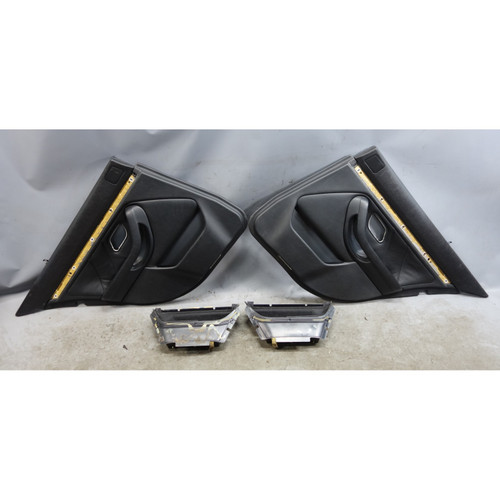 Damaged 97-03 BMW E39 5-Series Rear Door Panel Trim Pair Black