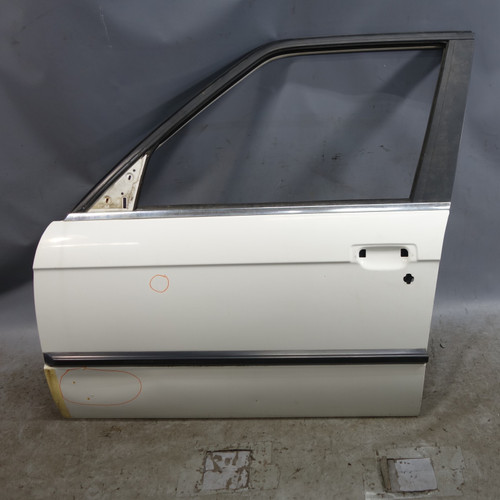 1985-1991 BMW E30 3-Series 4door Sedan Left Front Drivers Door Shell White OEM